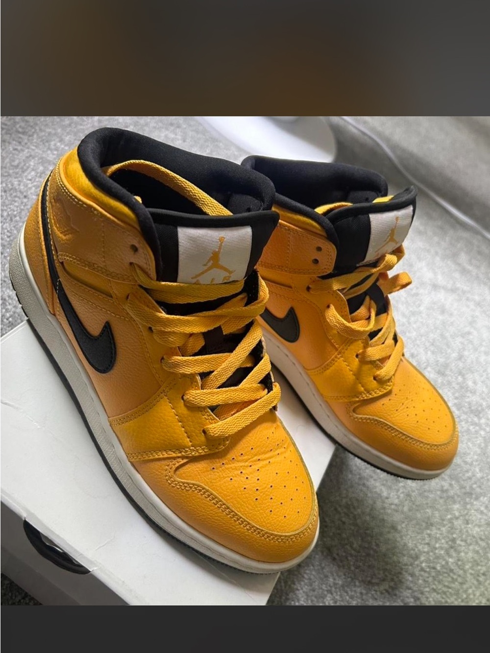 Nike Yellow and Black High-Top Sneakers